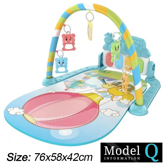 Baby Activity Gym with Piano & Play Mat