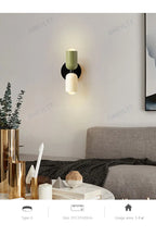 Nordic Living Room Wall Lamp Simple Modern Bedroom Bedside Aisle Children's Room Background Wall Lamp E27 Home Decoration
