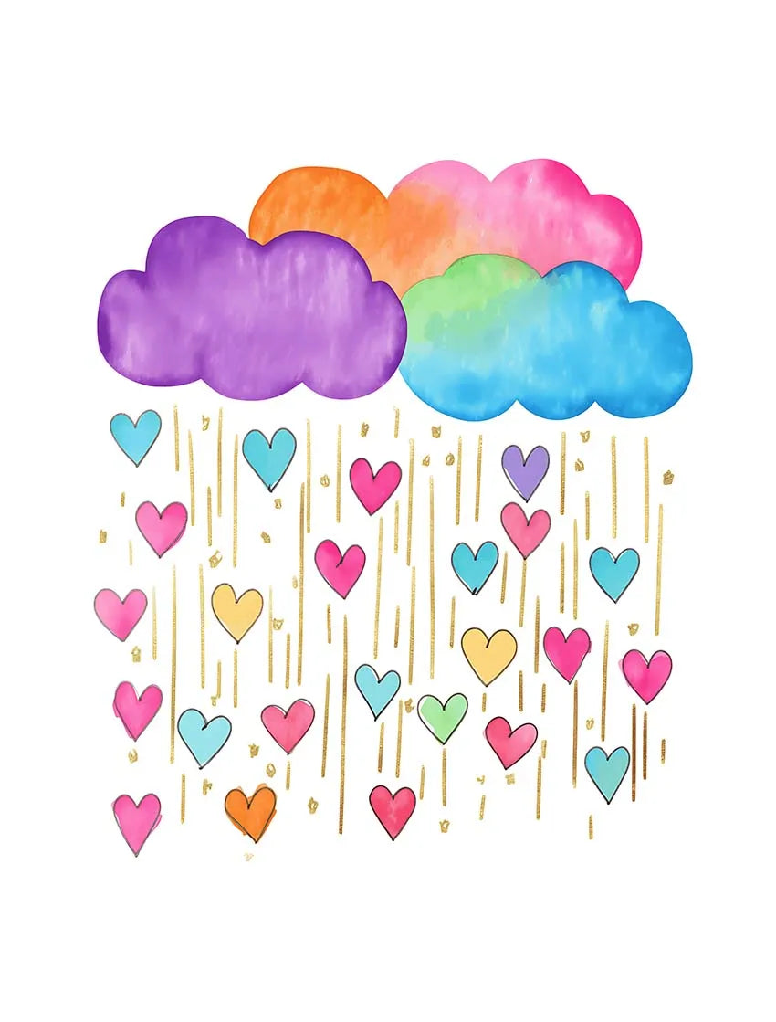 Pink Cartoon Cute Unicorn Nursery Girl Room Rainbow Art Poster Canvas Painting Wall Prints Picture Children Room Home Decor