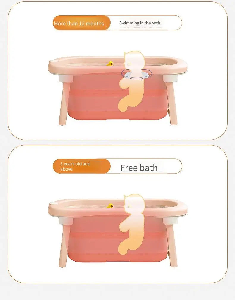 Foldable Baby Bathtub for Newborns & Toddlers – Space-Saving Bath Tub with Easy Storage Lightweight & Portable Design