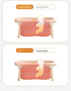 Foldable Baby Bathtub for Newborns & Toddlers – Space-Saving Bath Tub with Easy Storage Lightweight & Portable Design