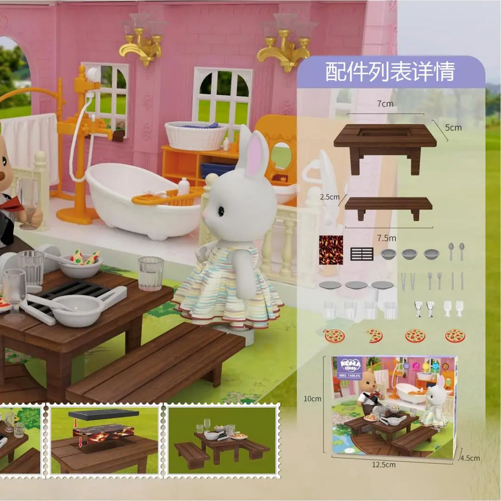 Miniature Items Dollhouse Furniture Accessories Living Room Bedroom Supermarket Shopping Games Family Interaction Doll Kids Toys