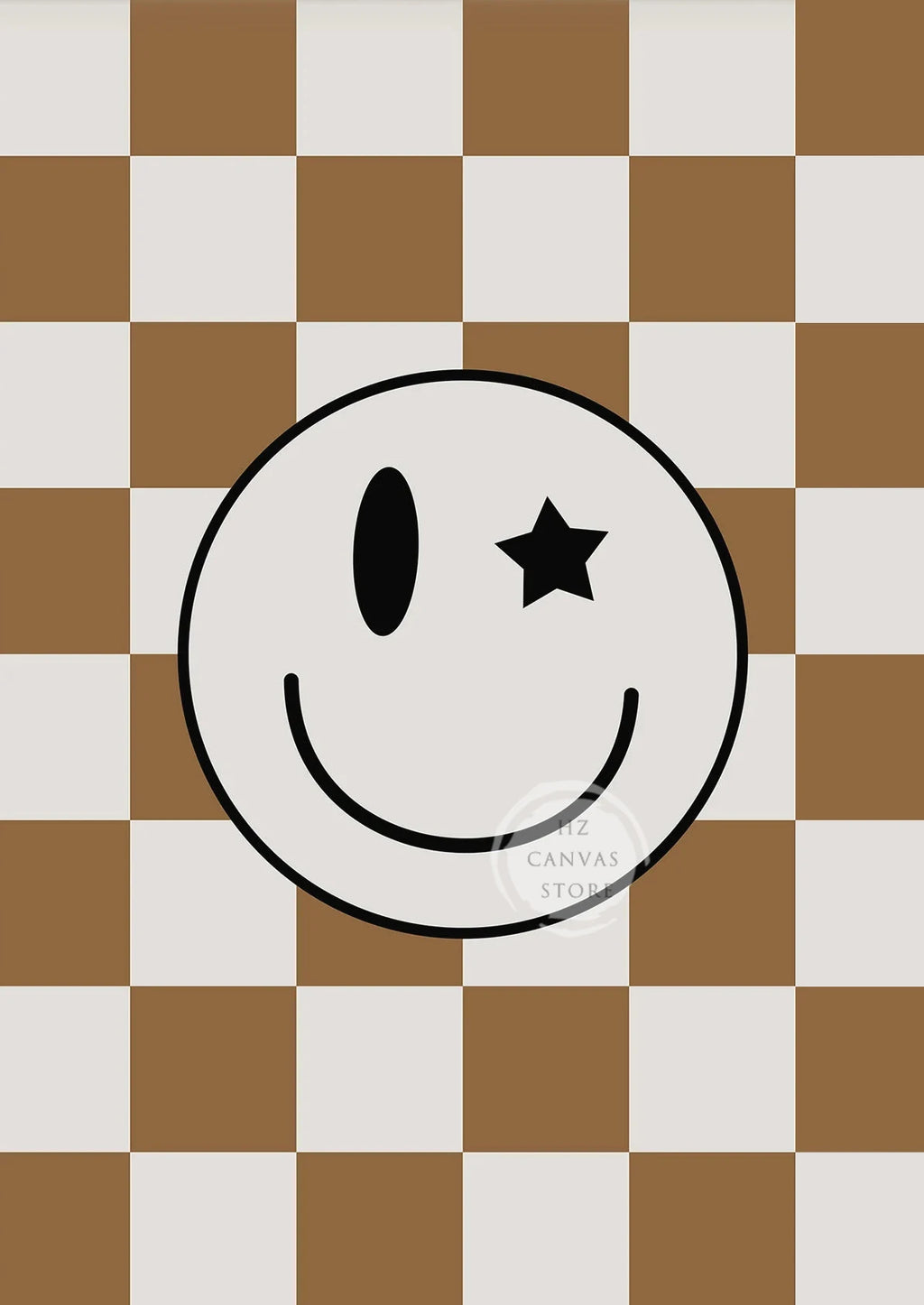 Neutral Nursery Wall Art Checkered Toddler Poster for Baby Boys Room Decor with Surfer Shaka Sign Lightning Bolt Kids Design