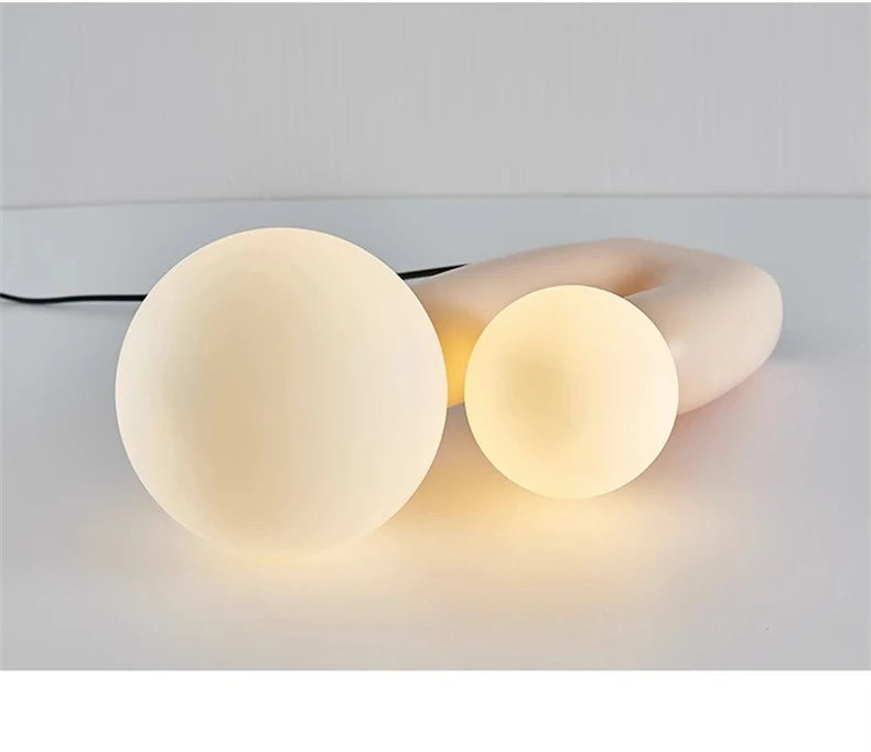 Nordic Children's Room Bedroom Bedside Lamp Creative Art Table Lamp Decoration Model Room Living Room Double Head Table Lamp