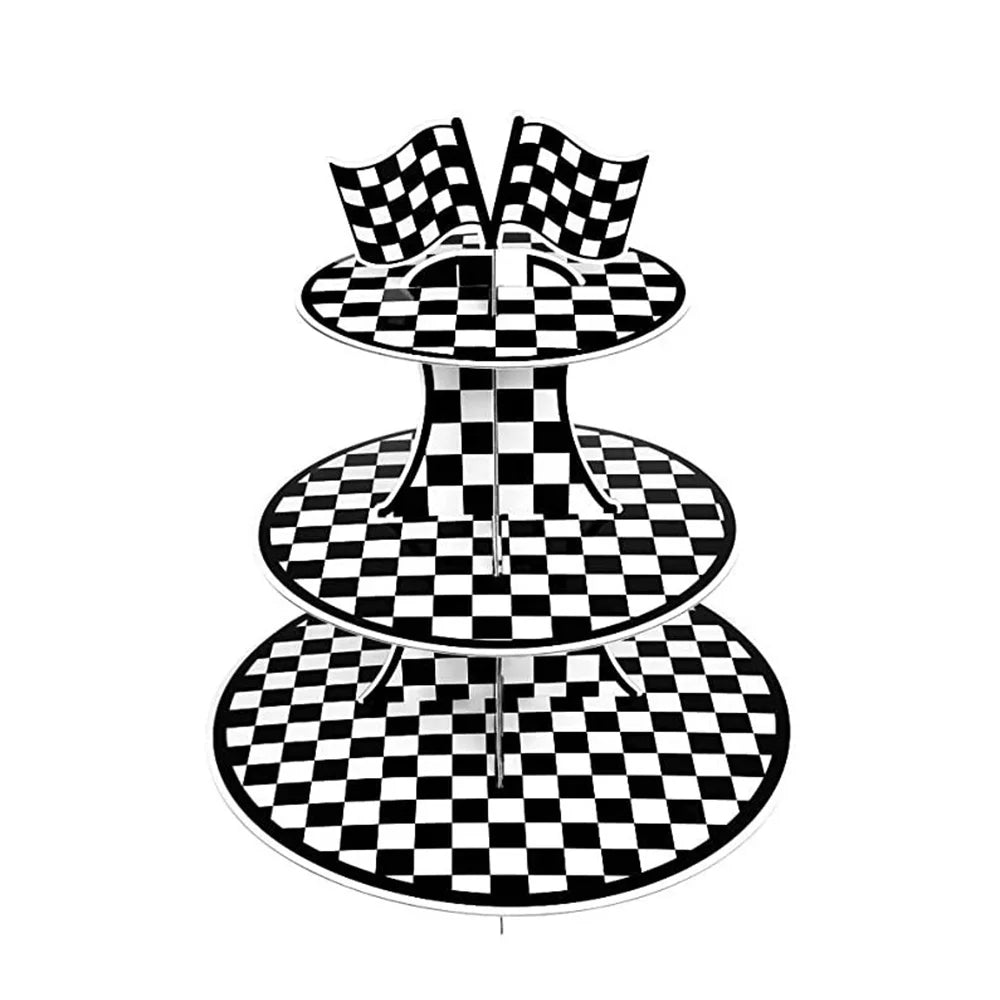 Racing Car Theme Disposable Tablecloth Red Black White Checkered Pattern Boys Kids Birthday Party Decoration Supplies Gifts ﻿
