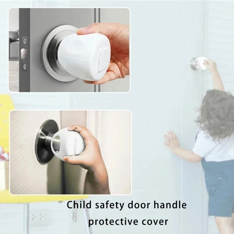 Baby Safety Door Lock with Protective Cover, Child Safety Design, Prevents Accidental Opening, Essential for Home Safety