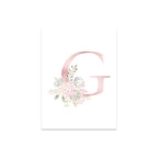 Baby Decoration Bedroom Child Posters Girl's Room Prints Nursery Pink Flower Wall Art Canvas Painting Pictures kids Room Decor