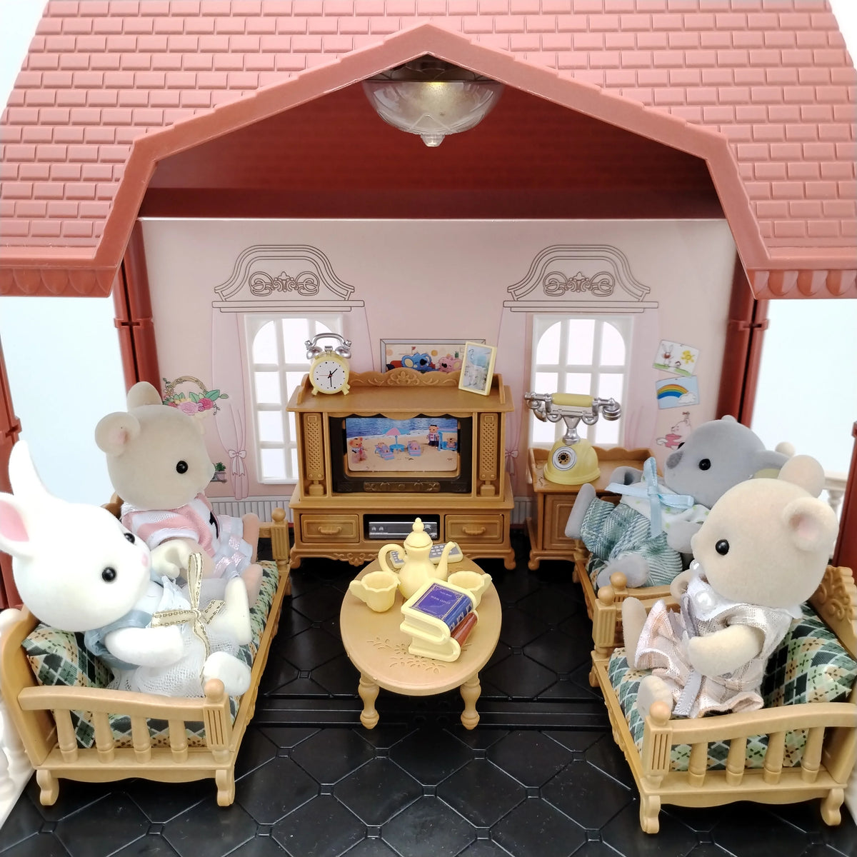 Miniature Items Dollhouse Furniture Accessories Living Room Bedroom Supermarket Shopping Games Family Interaction Doll Kids Toys