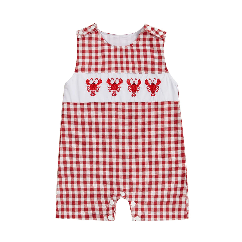 Baby Boy Embroidered Romper