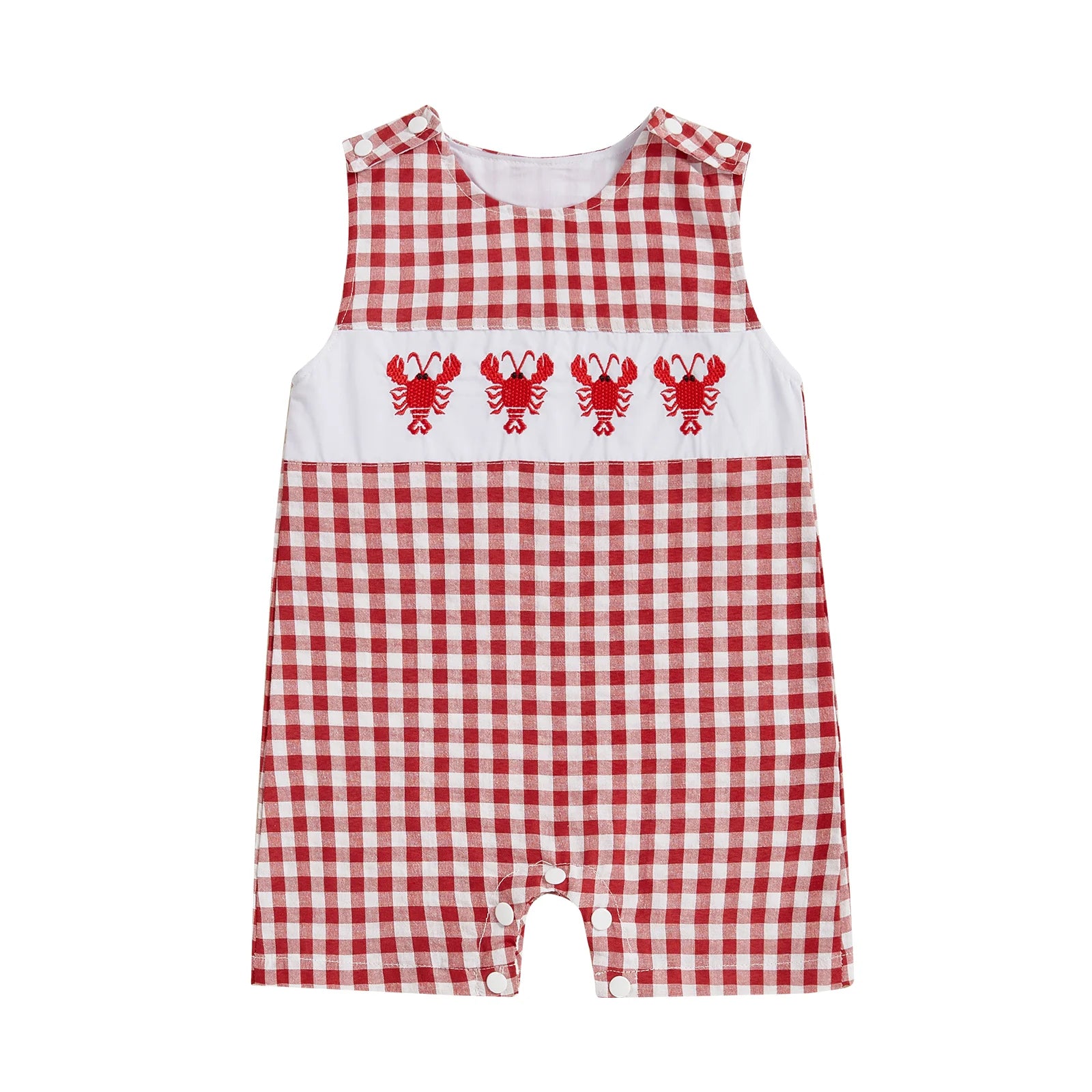 Baby Boy Embroidered Romper