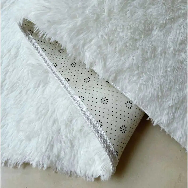 Furry Carpet Living Room Mat Modern Bedroom Nordic Style Decoration Carpet Large Size Black Gray White Non Slip Children's Rugs