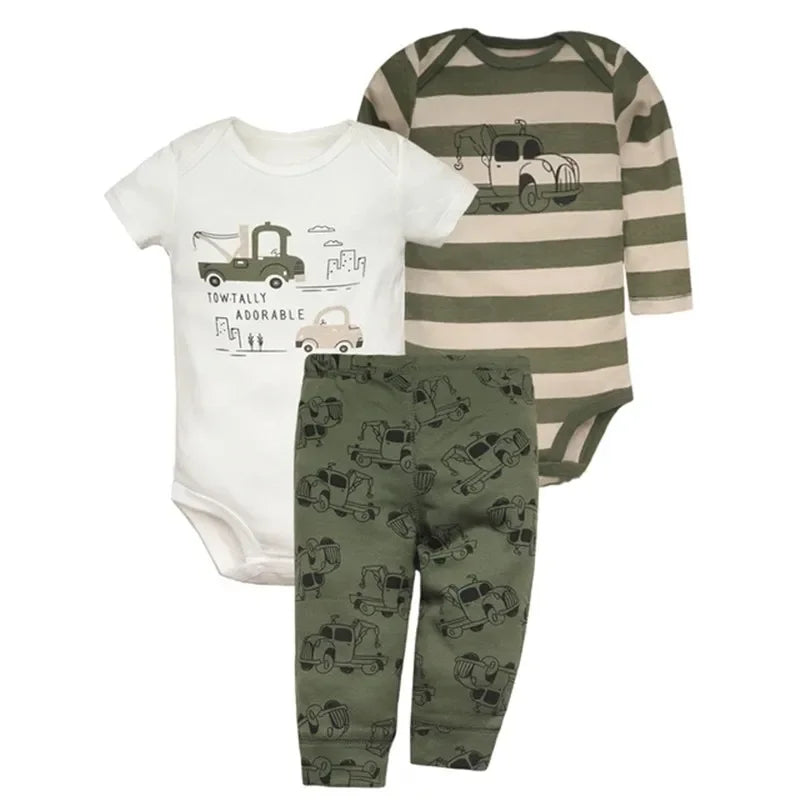 3-Piece Newborn Cotton Outfit Set