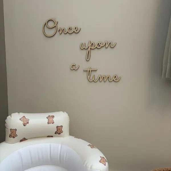 Once Upon A Time Wall Sign. Wooden Nursery Baby Bedroom Quote Sign. Baby Shower Gift. Nursery Children’s Bedroom Reading Corner