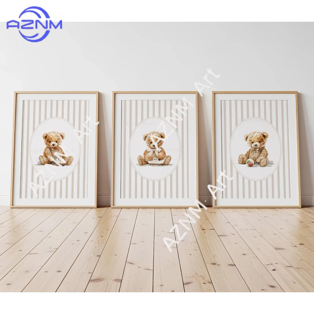 1/3Pcs Prints for a Baby Boy Nursery, Teddy Bear Prints, Vintage Nursery Posters, Little Boys Room