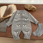 Cartoon Knit Baby Jumpsuit