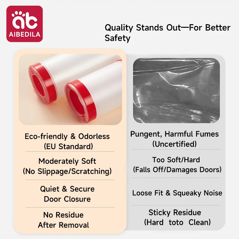 AIBEDILA Baby Safety Anti-Pinch Door Gap Protection Strip Soft Foam Door Guard Kids Finger Protection Childproofing Accessory