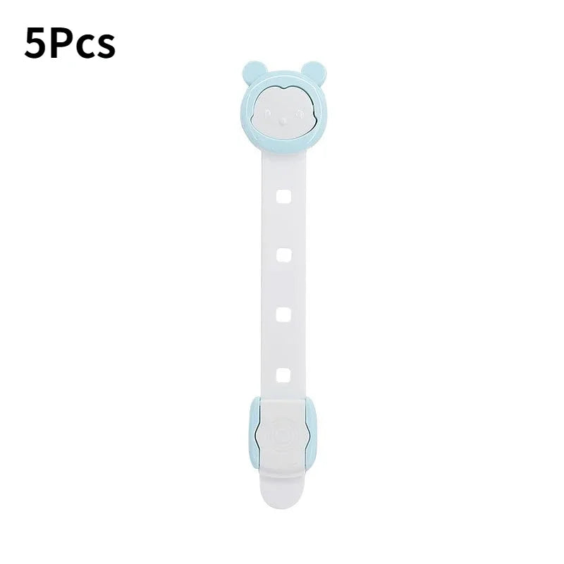 5Pcs Child Safety Cabinet Lock Baby Proof Security Protector Drawer Door Cabinet Lock Plastic Protection Kids Safety Door Lock