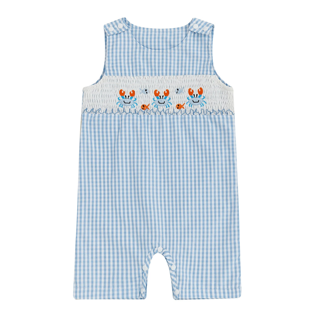 Baby Boy Embroidered Romper