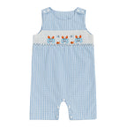 Baby Boy Embroidered Romper