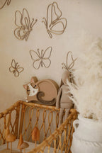Wooden Outline Plywood Butterflies Nursery Wall Decor, Teen Room Wall Art, Boho Butterfly Decor, Girls Bedroom Decoration