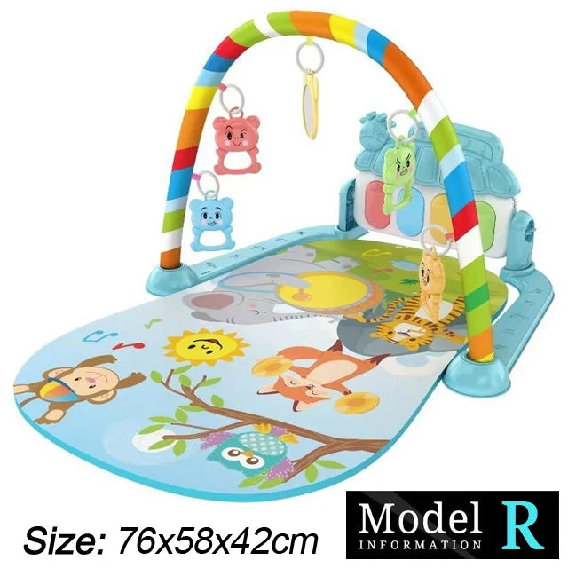 Baby Activity Gym with Piano & Play Mat