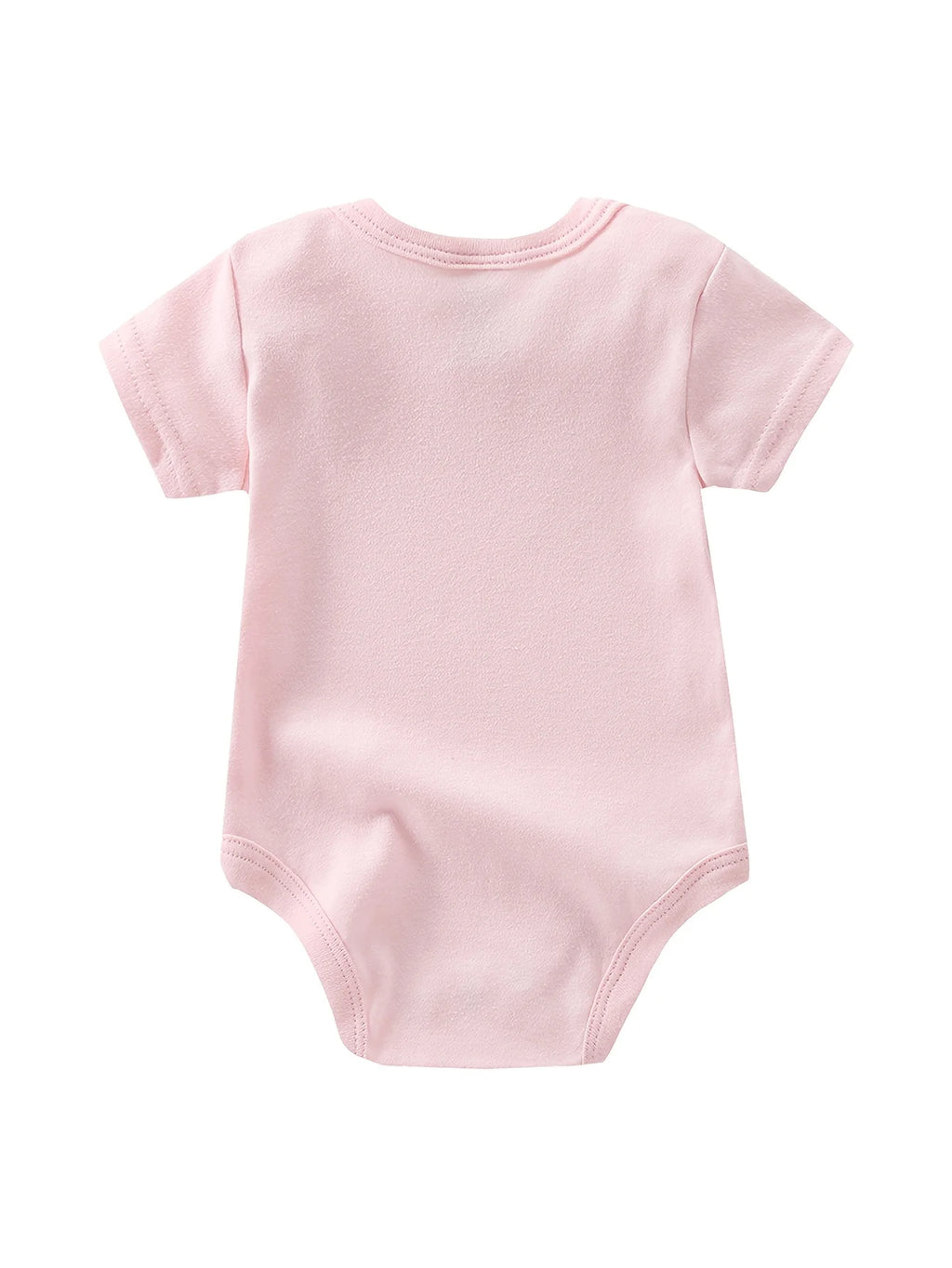 5pcs Baby Girl Short Sleeve Jumpsuit, Cotton