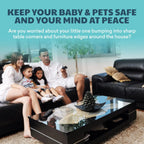4pcs Soft Baby Proofing Corner Guards - Pre-Taped Table Corner Protector for Child Safety Furniture Bumper & Sharp Edge