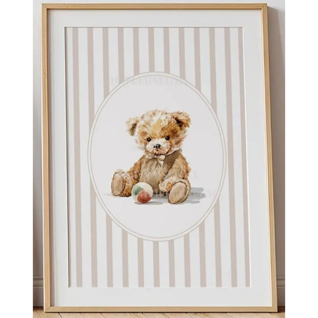 1/3Pcs Prints for a Baby Boy Nursery, Teddy Bear Prints, Vintage Nursery Posters, Little Boys Room