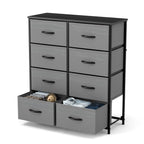Children's Wardrobe For Bedroom With 8 Fabric Drawers