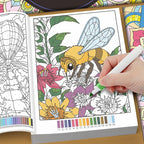 32 Themes Color by Number Book for Adults, Relax Coloring Book with Various Detailed Animal, Flower and Landscape Patterns