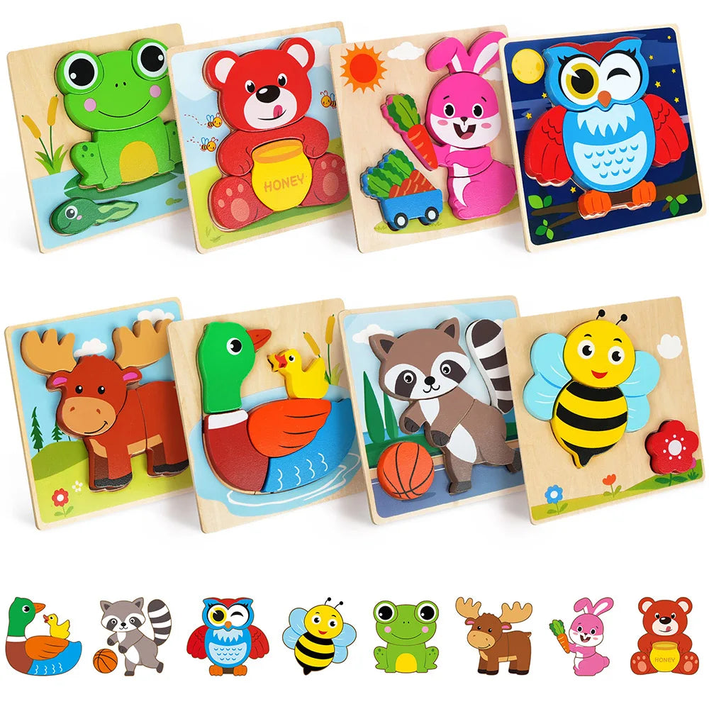 Animal Wooden Puzzle Set
