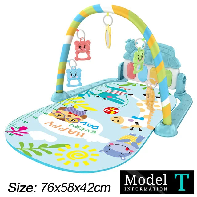Baby Activity Gym with Piano & Play Mat