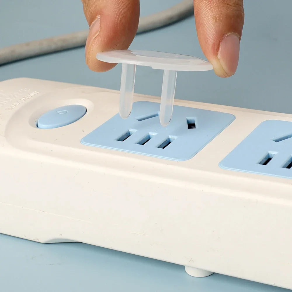10/20PCS Childproof Outlet Covers – US Standard Baby Safety Plugs, Clear Electrical Socket Protectors for Home & Export