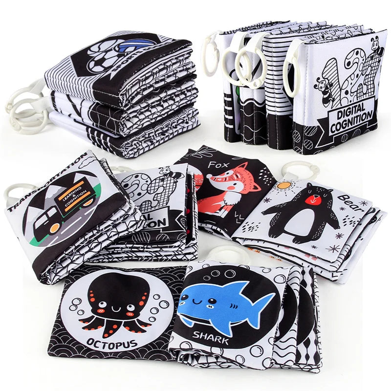 High-Contrast Soft Baby Cloth Book