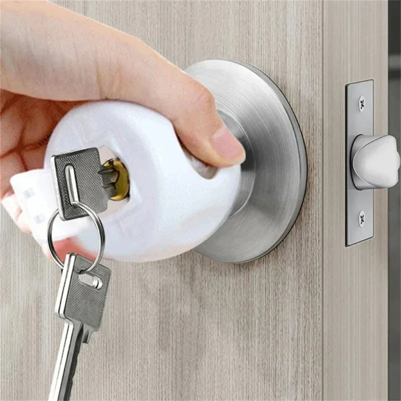 Baby Safety Door Lock with Protective Cover, Child Safety Design, Prevents Accidental Opening, Essential for Home Safety