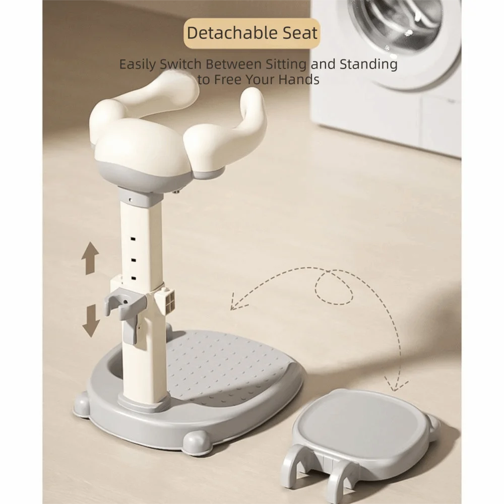 Non-Slip Baby Bath Stand Adjustable Free-Standing Baby Standing Shower Stand Safe Multifunctional Infant Bath Support