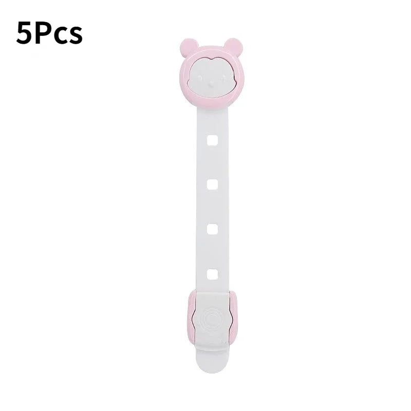 5Pcs Child Safety Cabinet Lock Baby Proof Security Protector Drawer Door Cabinet Lock Plastic Protection Kids Safety Door Lock