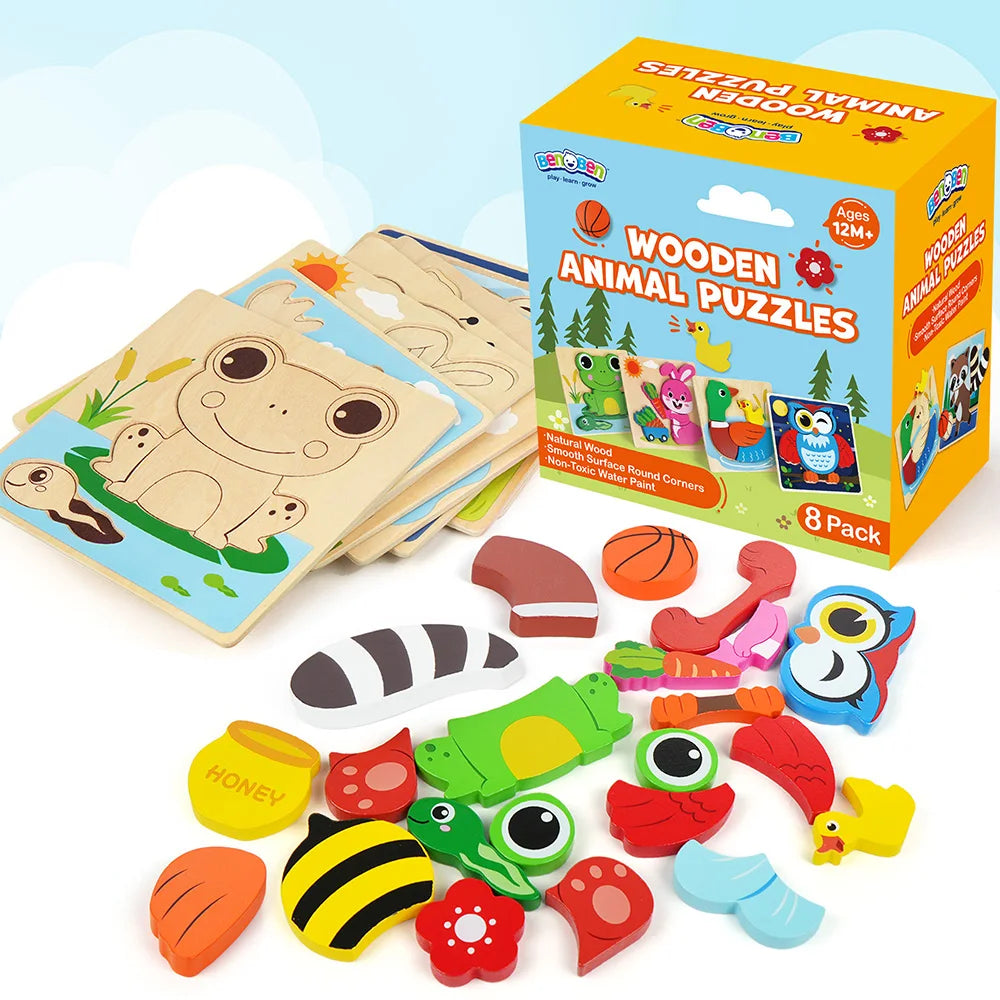 Animal Wooden Puzzle Set