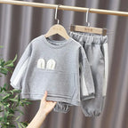 Children's Clothing Sets Bowknot Baby Girl Clothes Kids Boutique Clothes Pocket Hoodie + Pants Outfit Set for 1 To 6 Years