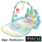 Baby Activity Gym with Piano & Play Mat