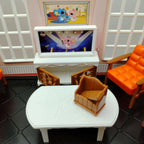 Miniature Items Dollhouse Furniture Accessories Living Room Bedroom Supermarket Shopping Games Family Interaction Doll Kids Toys