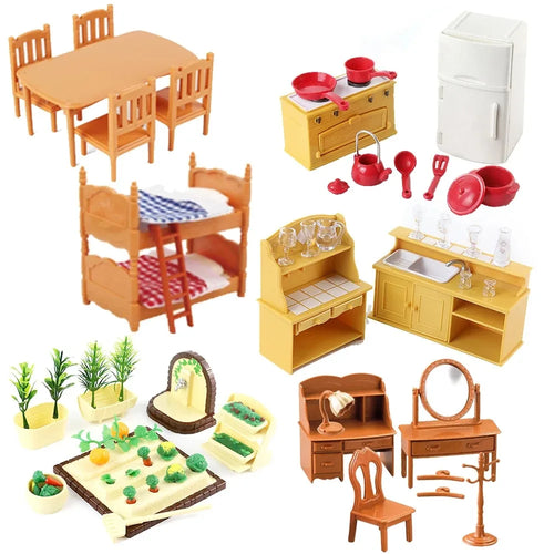 1:12 Forest Animal Dollhouse Furniture Set