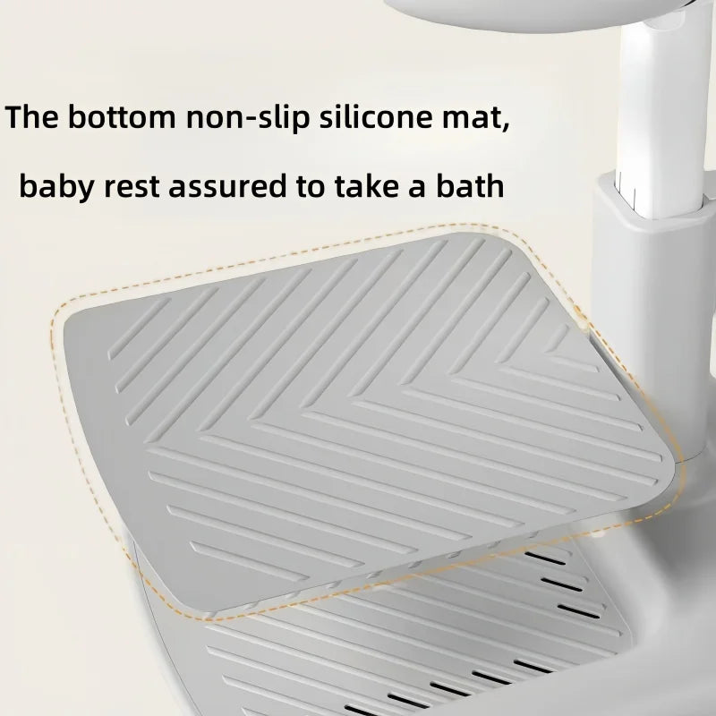 Baby Standing Bath Table Adjustable Height Folding Children's Bath Device Bath Stand Non-Slip Children's Bath Stand For Home Use