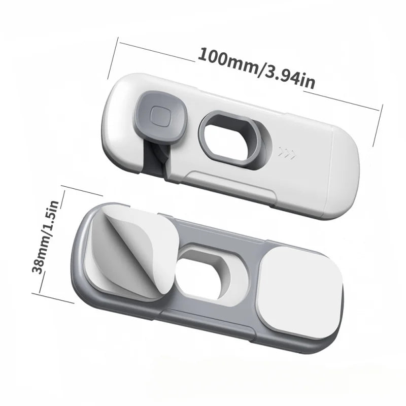 Child Safety Lock 2 Pack, No Tools Installation, Universal for Cabinets Drawers Fridge, Anti-Pinch Baby Proofing