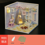 Baby House Kit Mini DIY Handmade 3D Puzzle Assembly MagicBuilding Model Toys, Home Bedroom Decoration With FurnitureWooden