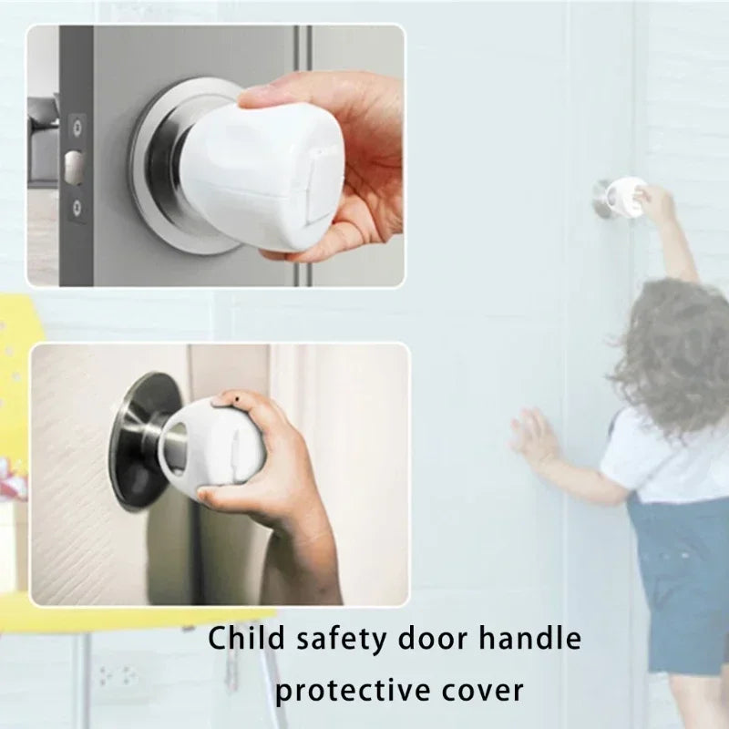 Baby Safety Door Lock with Protective Cover, Child Safety Design, Prevents Accidental Opening, Essential for Home Safety