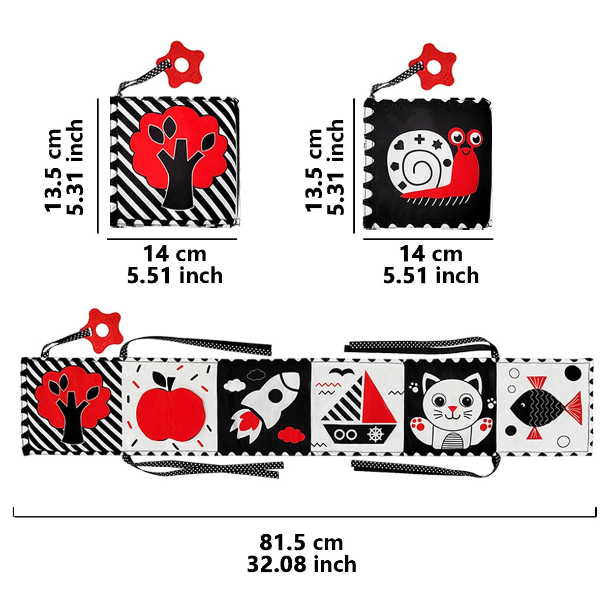 High-Contrast Crinkle Cloth Baby Book