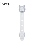 5Pcs Child Safety Cabinet Lock Baby Proof Security Protector Drawer Door Cabinet Lock Plastic Protection Kids Safety Door Lock