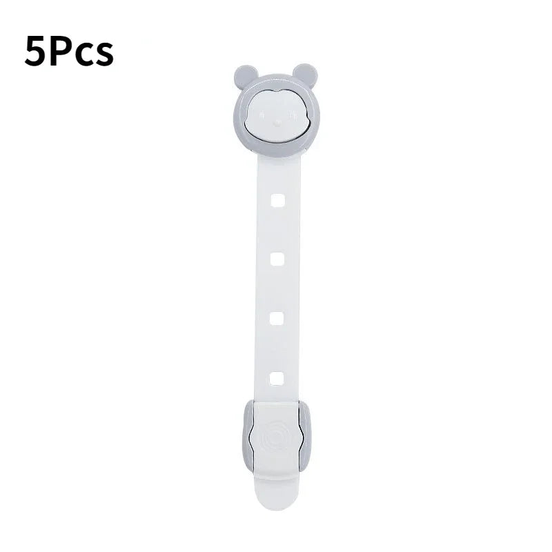 5Pcs Child Safety Cabinet Lock Baby Proof Security Protector Drawer Door Cabinet Lock Plastic Protection Kids Safety Door Lock