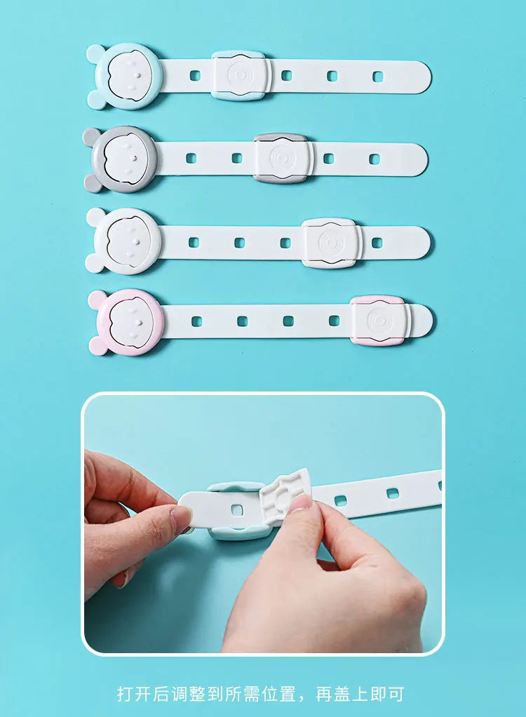 5Pcs Child Safety Cabinet Lock Baby Proof Security Protector Drawer Door Cabinet Lock Plastic Protection Kids Safety Door Lock